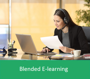Blended e-learning with face to face or distance coaching